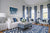 Blue and white living room designed by Jamie Merida Interiors