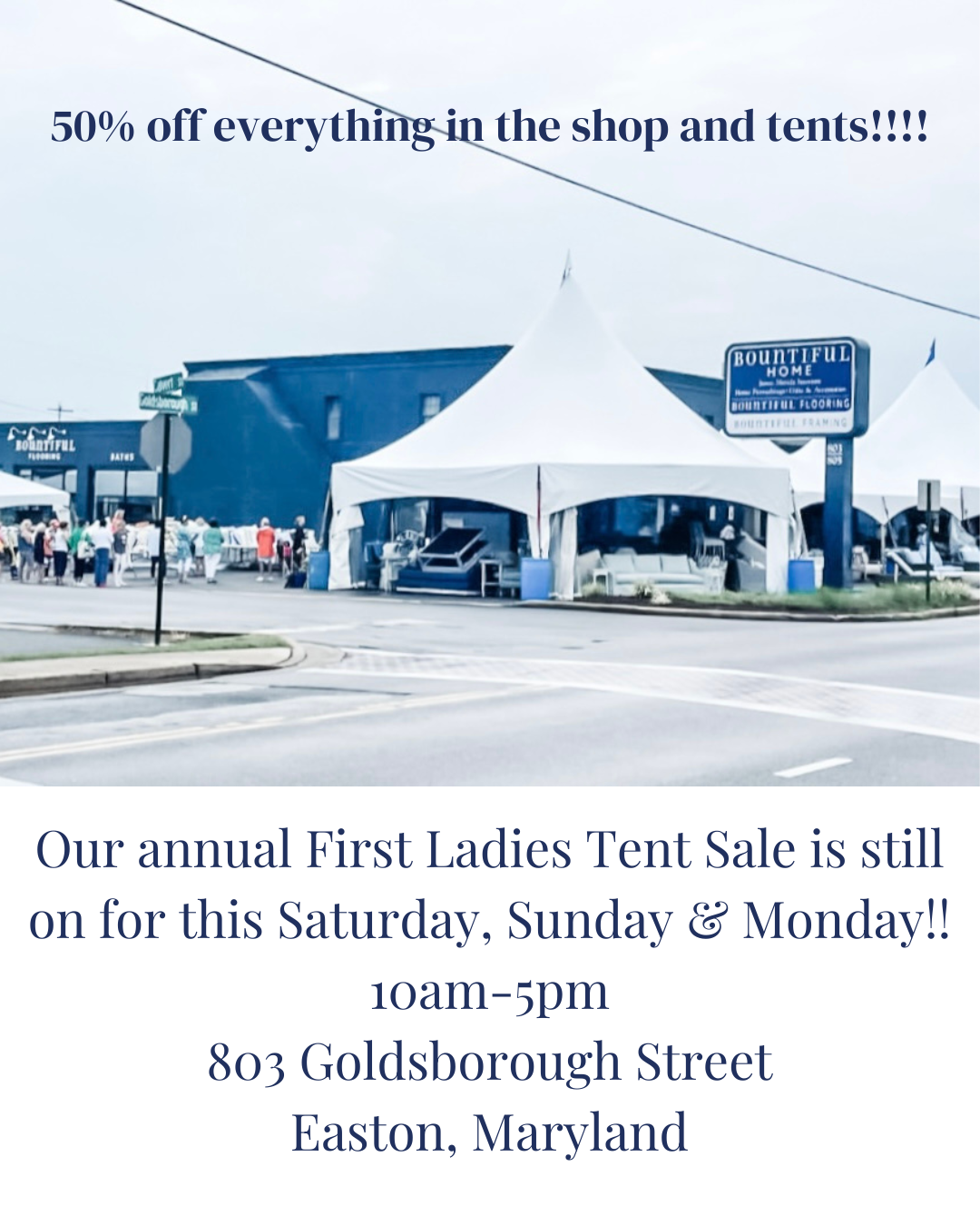 Annual First Ladies Tent Sale